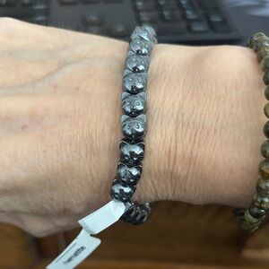 Black and Gray Beaded Bracelet